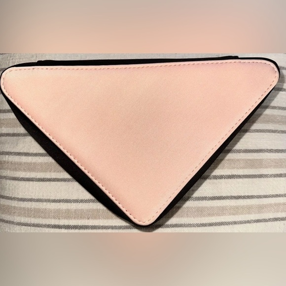 Prada Pink and Black Triangle Beauty Pouch - NWOT - Picture 3 of 4